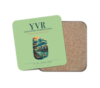 Thumbnail for Vancouver International Airport (YVR) design on light green 1 piece coaster