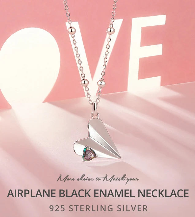 Valentine's Day Paper Planes Shaped Necklace - view 5