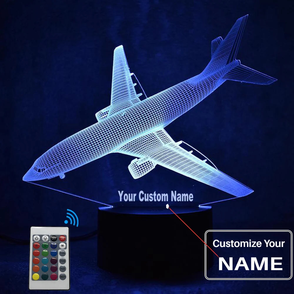 Customisable Boeing 737 3D Lamp - view 10