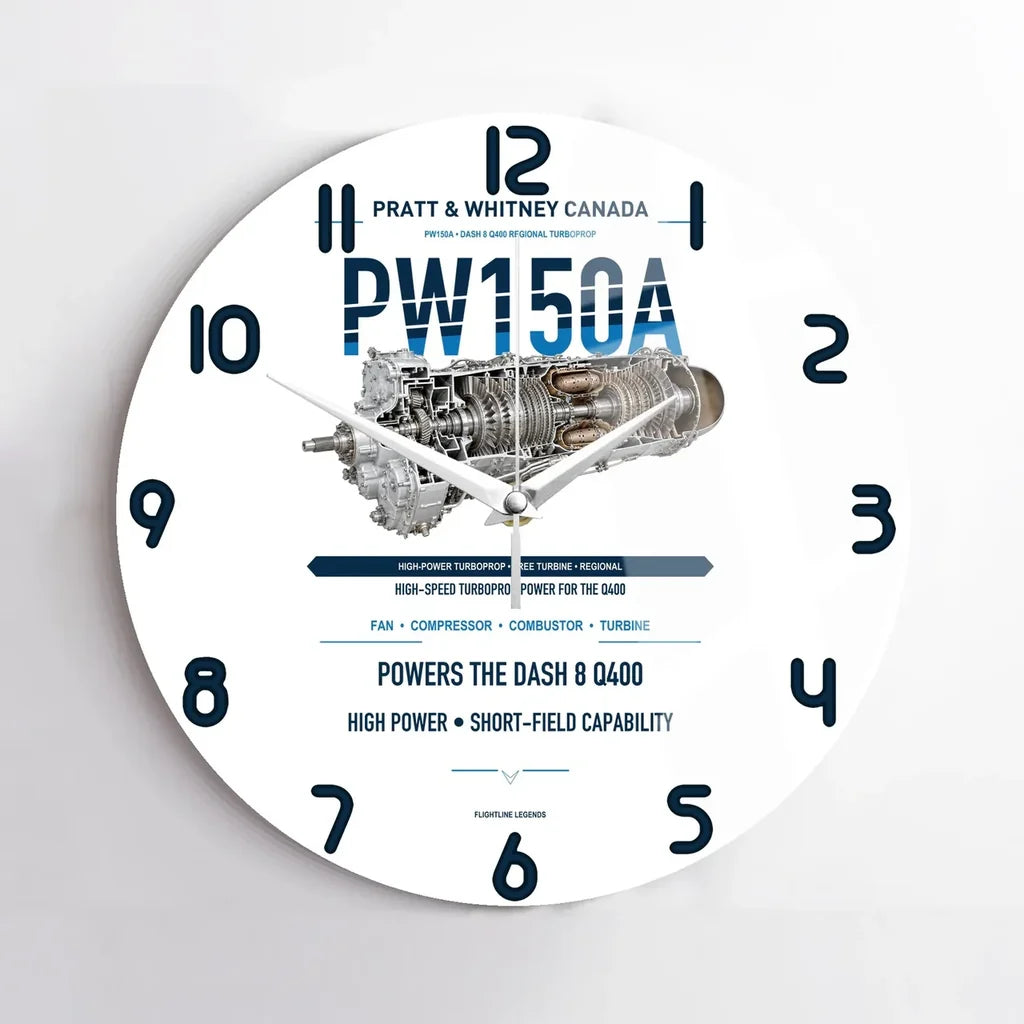 PW150A design on white no frame wall clock