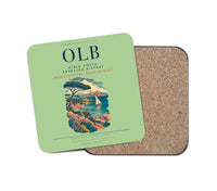 Thumbnail for Olbia Costa Smeralda Airport (OLB) design on light green 1 piece coaster
