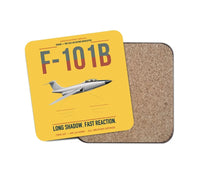 Thumbnail for F-101B Voodoo design on yellow 1 piece coaster