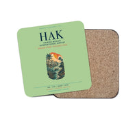 Thumbnail for Haikou Meilan International Airport (HAK) design on light green 1 piece coaster