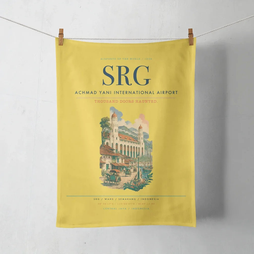 Achmad Yani International Airport (SRG) design on yellow towel