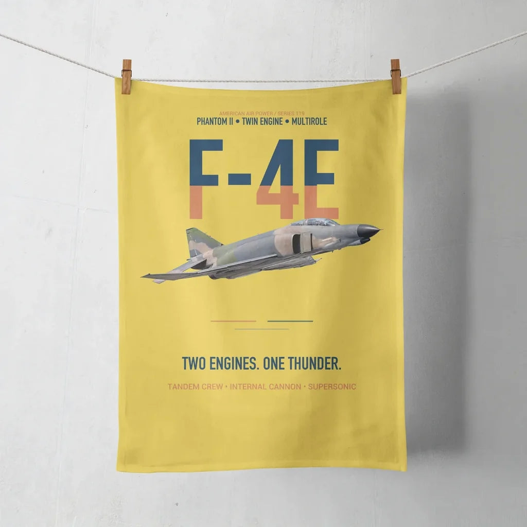 F-4E Phantom II Two Engines One Thunder design on yellow towel