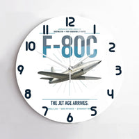 Thumbnail for F-80C Shooting Star design on white no frame wall clock