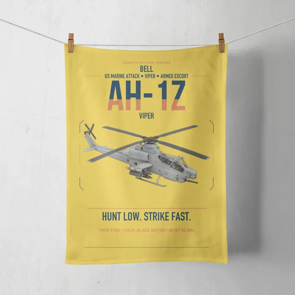 Bell AH-1Z Viper design on yellow towel
