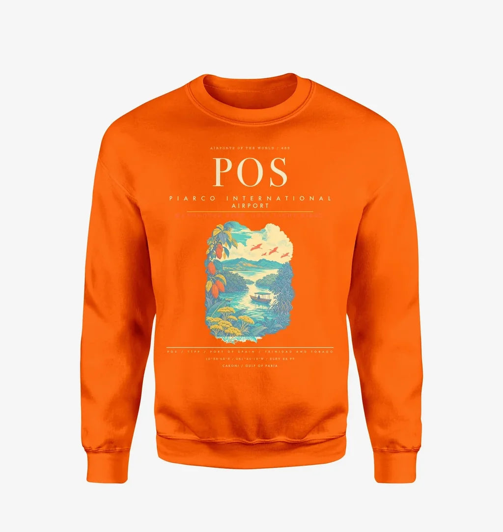 Piarco International Airport POS Sweatshirt - Orange