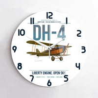 Thumbnail for Airco DH-4 Liberty Plane design on white no frame wall clock