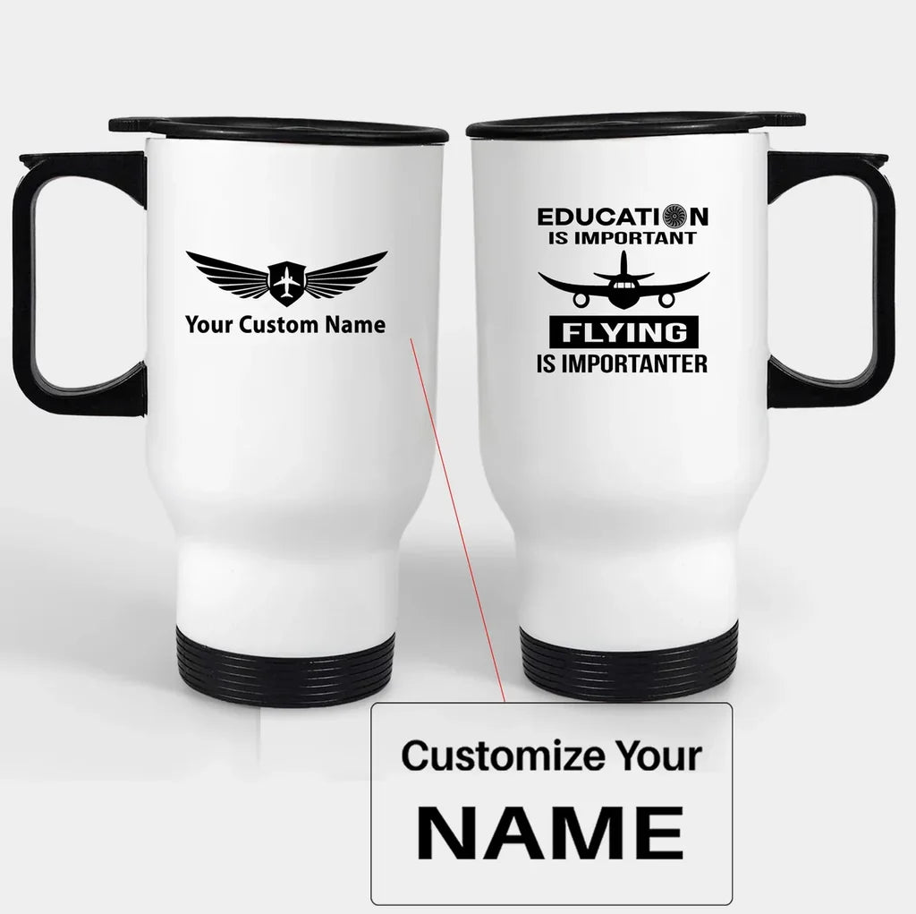Customisable Flying is Importanter Travel Mug - view 3