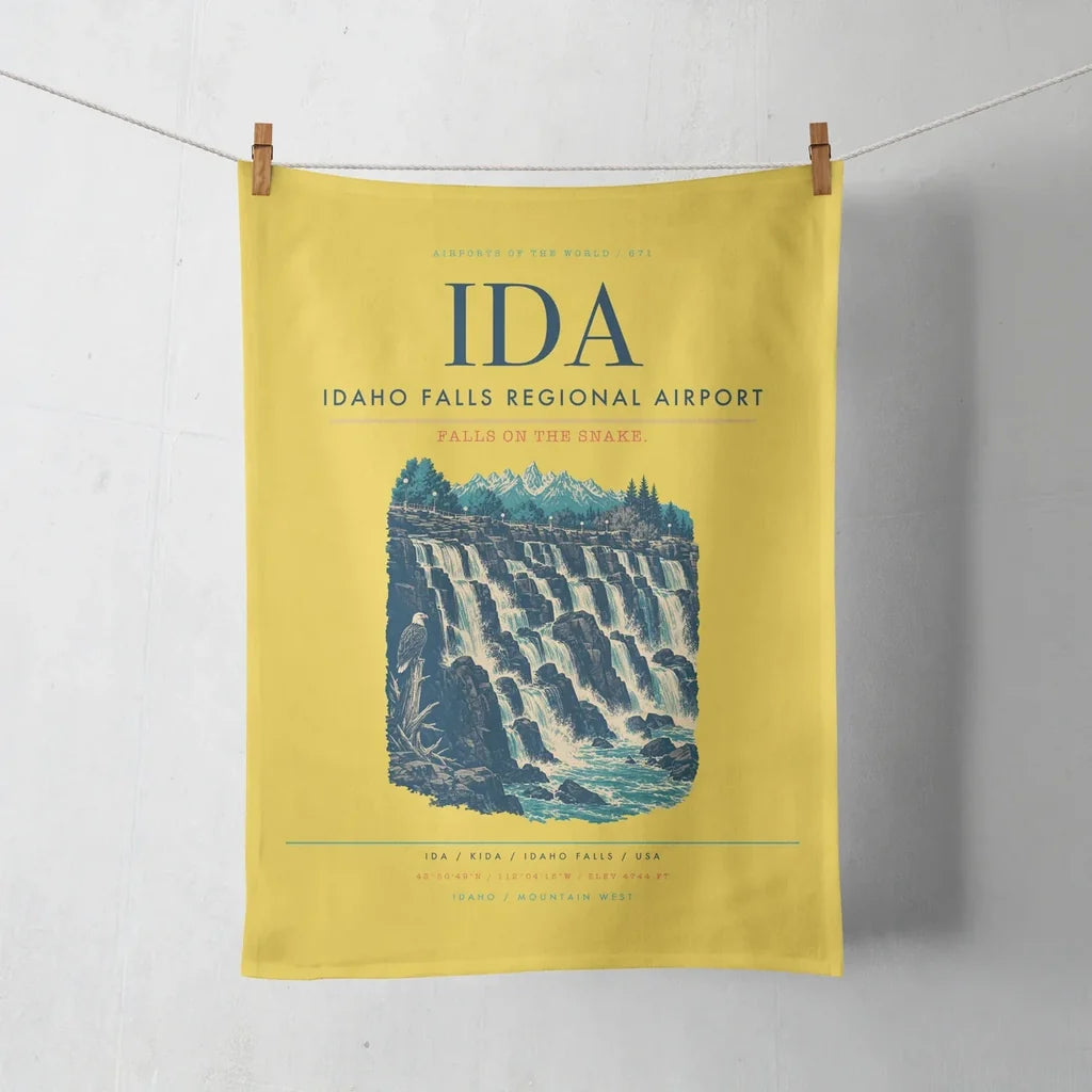 Idaho Falls Regional Airport (IDA) design on yellow towel