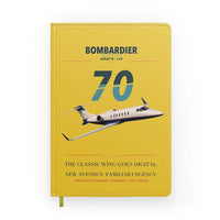 Thumbnail for Bombardier Learjet 70 design on yellow notebook