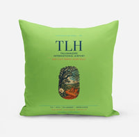 Thumbnail for Tallahassee International Airport (TLH) design on light green pillow