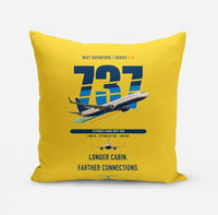 Thumbnail for Boeing 737-900ER design on yellow pillow
