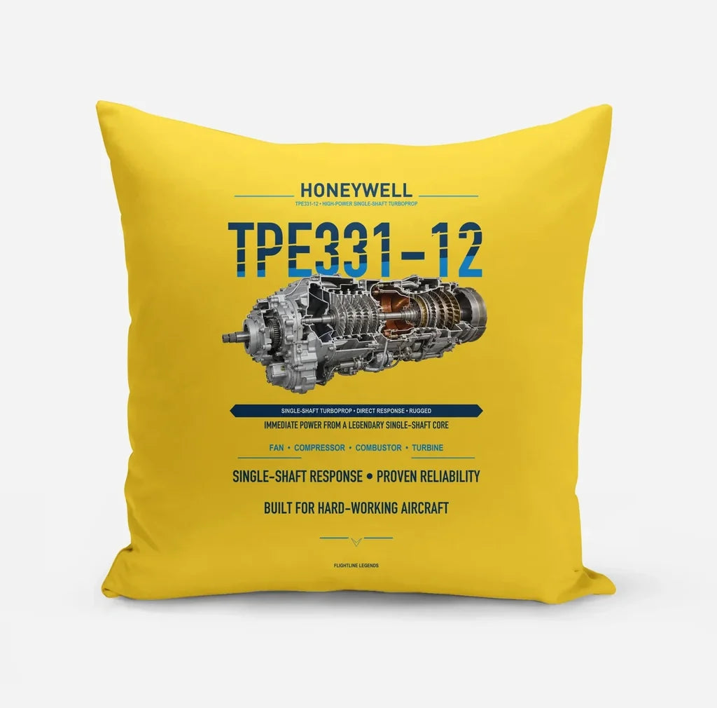 TPE331-12 design on yellow pillow