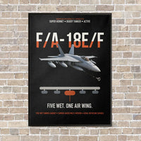 Thumbnail for F A-18E F Buddy Tanker vertical canvas print - framed - black background