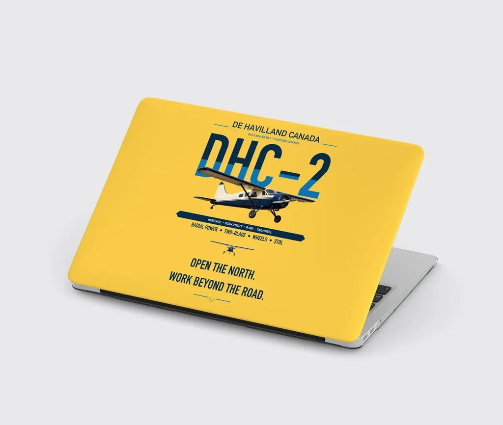 DHC-2 Beaver Mk I design on yellow MacBook case