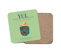 Thumbnail for Montréal–Trudeau International Airport (YUL) design on light green 1 piece coaster