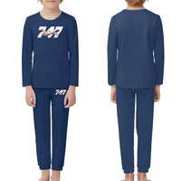 Thumbnail for Super Boeing 747 Intercontinental children pajamas - Dark Blue