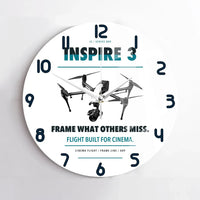 Thumbnail for DJI Inspire 3 design on white no frame wall clock
