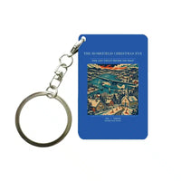Thumbnail for VINTAGE G4449 - The Homefield Christmas Eve - Designed Key Chain design on blue