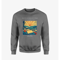 Thumbnail for VINTAGE G4500 - The Five Hundredth Sunrise - Designed Sweatshirts design on gray