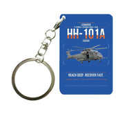 Thumbnail for Leonardo HH-101A Caesar design on blue designed key chain, double-side print