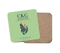 Thumbnail for Chongqing Jiangbei International Airport (CKG) design on light green 1 piece coaster