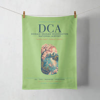 Thumbnail for Ronald Reagan Washington National Airport (DCA) design on light green towel