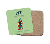 Thumbnail for Pittsburgh International Airport (PIT) design on light green 1 piece coaster