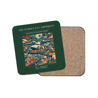 Thumbnail for The Market Day Amphibian - Designed Coasters design on dark green 1-piece