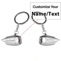 Thumbnail for Customisable Pilot Evolution Jet Engine Turbine Key Chain - view 3