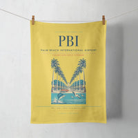 Thumbnail for Palm Beach International Airport (PBI) design on yellow towel