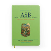 Thumbnail for Ashgabat International Airport (ASB) design on light green notebook