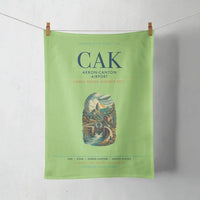 Thumbnail for Akron-Canton Airport (CAK) design on light green towel