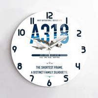 Thumbnail for Airbus A318 design on white no frame wall clock