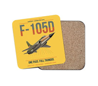 Thumbnail for F-105D Thunderchief design on yellow 1 piece coaster
