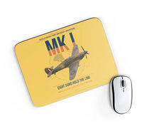 Thumbnail for Hawker Hurricane Mk I design on yellow rectangle mouse pad