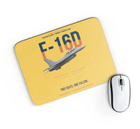 Thumbnail for F-16D Fighting Falcon Two Seats One Falcon design on yellow rectangle mouse pad
