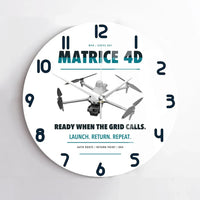 Thumbnail for DJI Matrice 4D design on white no frame wall clock