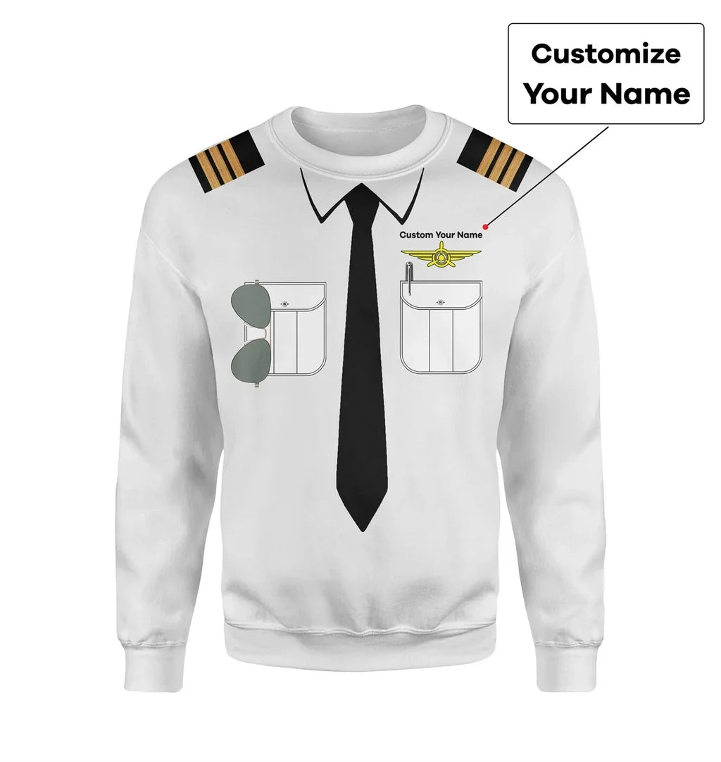 Customisable Pilot Uniform 3D Sweatshirt - view 3