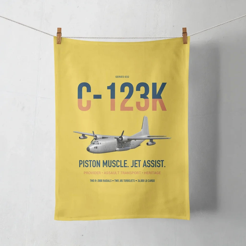 C-123K Provider design on yellow towel