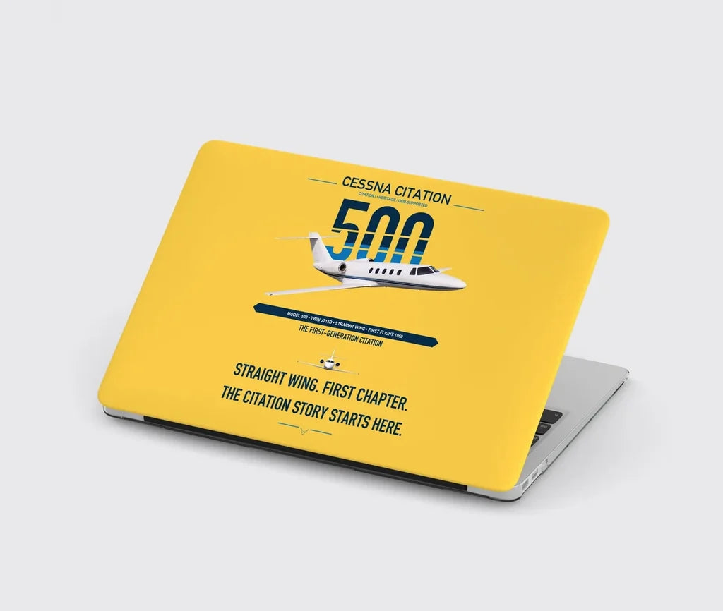 Cessna Citation 500 - Citation I design on yellow MacBook case