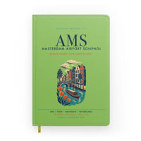 Thumbnail for Amsterdam Airport Schiphol (AMS) design on light green notebook