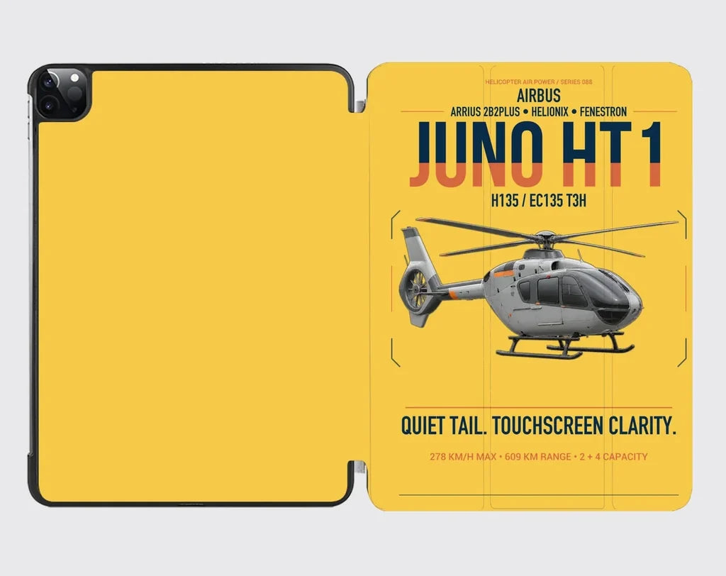 Airbus H135 Juno HT1 design on yellow ipad tablet case
