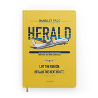 Thumbnail for Handley Page HPR.7 Dart Herald design on yellow notebook