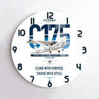 Thumbnail for Cessna 175 Skylark design on white no frame wall clock
