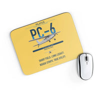 Thumbnail for Pilatus PC-6 Porter design on yellow rectangle mouse pad