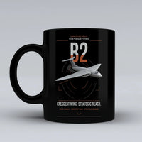 Thumbnail for Handley Page Victor B2 design on black ceramic mug, double-side print