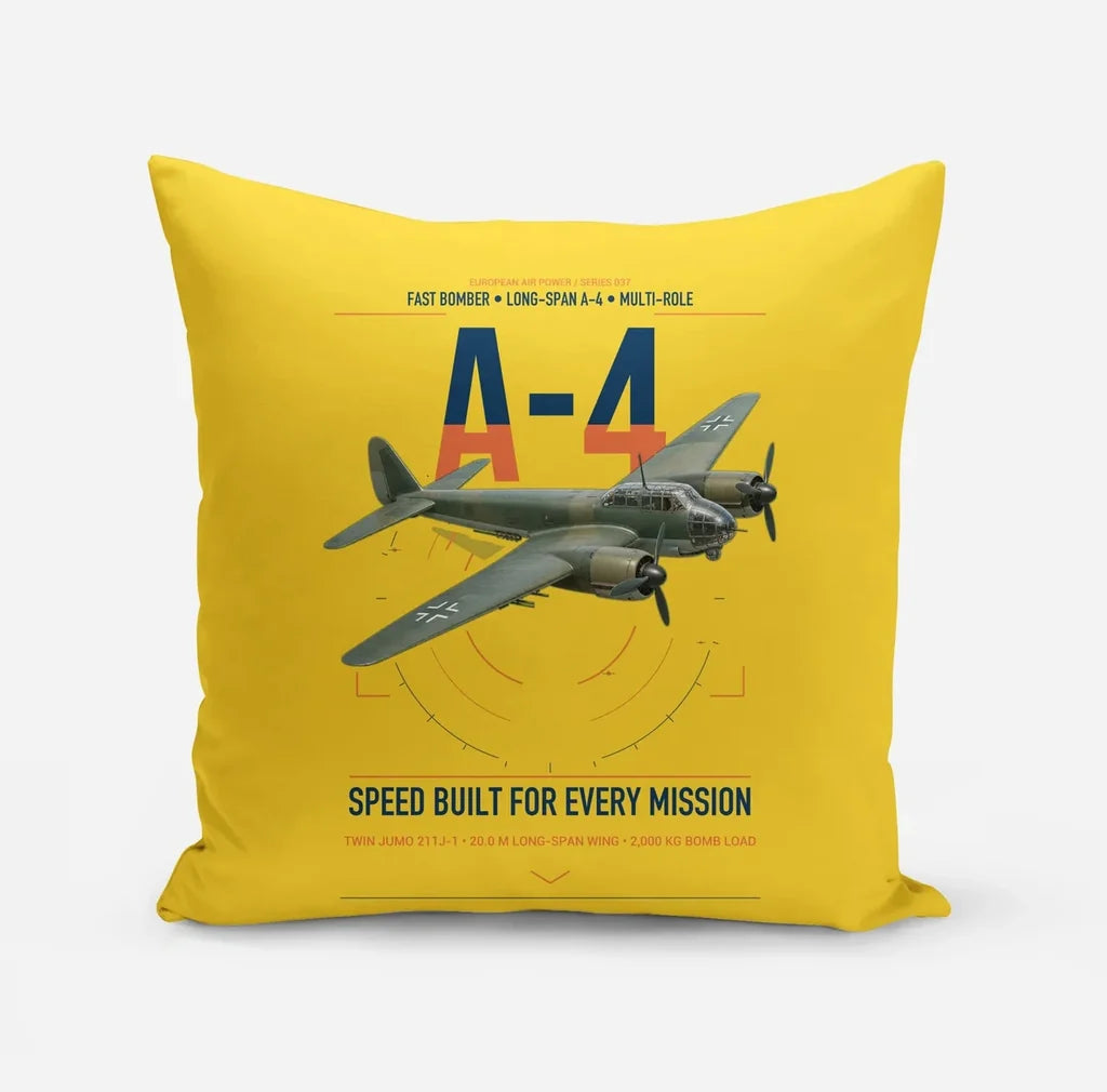 Junkers Ju 88A-4 design on yellow pillow